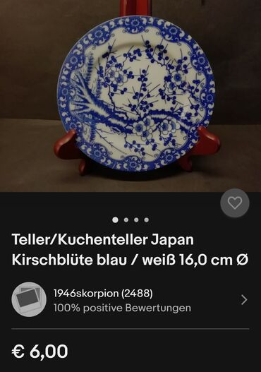 Kuhinjski setovi: Japanski porcelanski tanjiri,rucno oslikani 1950g+. Japanski desertni — 9