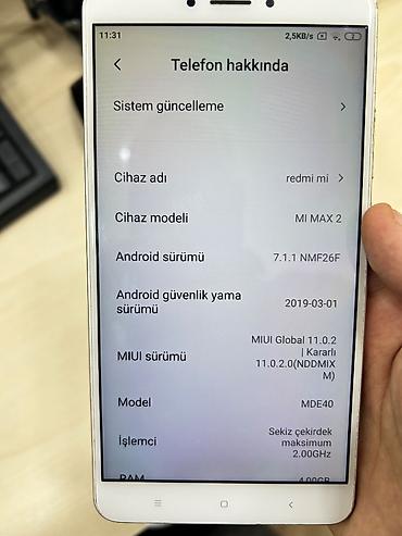 sensor telefon: Xiaomi Mi Max 2, 64 GB, rəng - Qızılı, 
 Barmaq izi, İki sim kartlı — 2