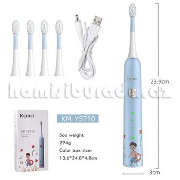 uşaq üçün elektrik diş fırçası: Elektrik diş fırçası Kemei KM-YS710 Brend: Kemei Tip: Uşaq diş