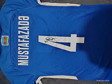 cartier azerbaijan: Məhsul: Azərbaycan millisinin mavi rəngli futbol köynəyi - Arxa — 1