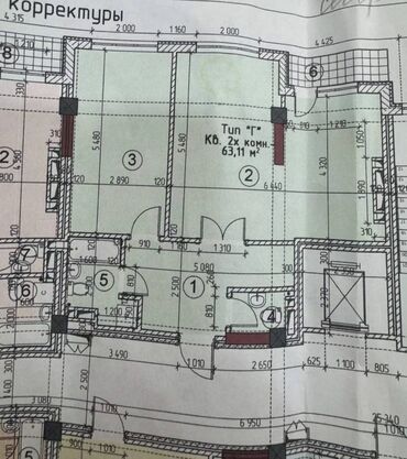 Продажа квартир: 2 комнаты, 63 м², Элитка, 2 этаж, ПСО (под самоотделку)