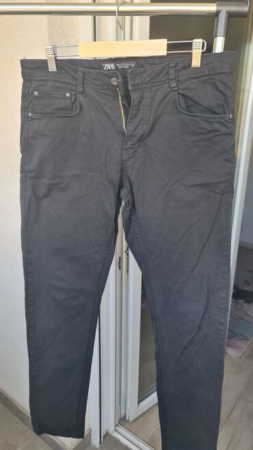 minđuše od hirurškog čelika: Pantalone, L (EU 52), Zara, Čino, bоја - Crna