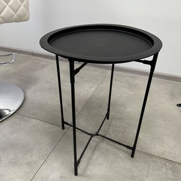 стол для кухни круглый: Журнальный Стол, цвет - Черный