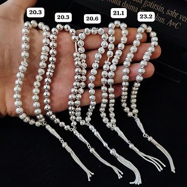 papaq milli: Gümüş təsbeh kolleksiyası Qram- 9.5 AzN - Material: 925 ayar gümüş — 1
