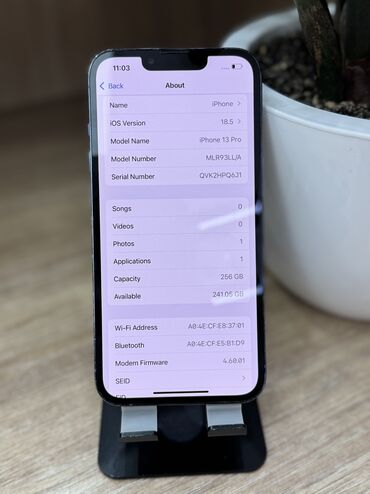 купить iphone 13 pro: IPhone 13 Pro, Колдонулган, 256 ГБ, Sierra Blue, 97 %