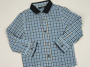elegancka koszulka: Shirt 2-3 years, condition - Very good, pattern - Cell, color - Blue