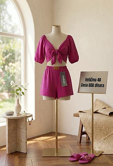 pepco suknja: Dvodelni letnji set – top i šorts - Brend: boohoo (etiketa vidljiva) — 1