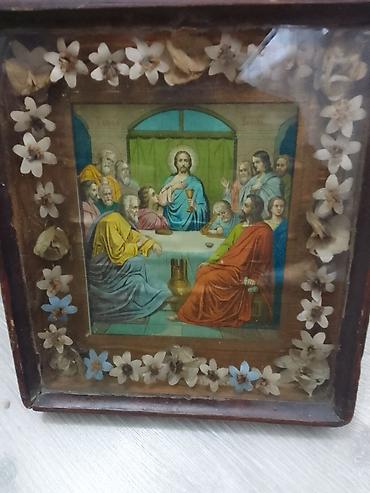 Şəkillər, tablolar: İkonalar – 2 ədəd, çərçivəli.Antikvar. - Mövzu: Şərq xristian — 2