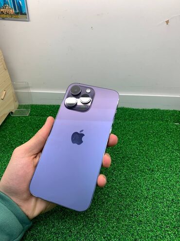 монитор большой: IPhone 14 Pro Max, Колдонулган, 256 ГБ, Deep Purple, Кулакчындар, Заряддоочу түзүлүш, Каптама, 81 %