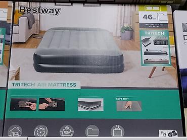 Надувные матрасы: Надувной матрас Bestway Tritech Air Mattress - Размер: 203 × 152 × 46 — 1