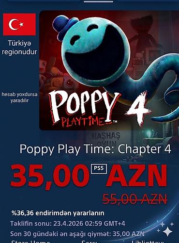 lalafo ps5: ​🔥 MÖHTƏŞƏM ENDİRİM! Poppy Playtime Chapter 4 cəmi 35 AZN! 🔥 — 1