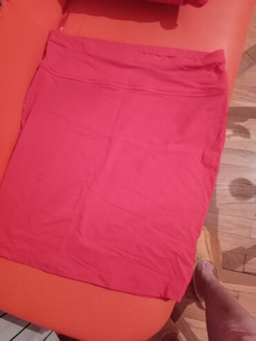 suknja od eko koze: M (EU 38), Mini, color - Pink