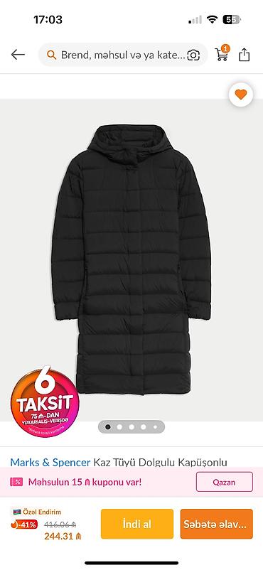 kurtka kisi: Qu tükü yüngül kurtka. Marks spencer. Çox səliqəli geyinmişəm. Artıq — 2