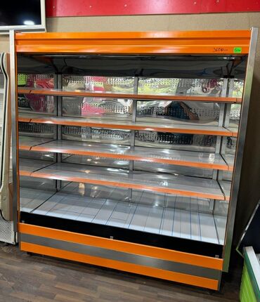 холодильник для магазина: Mağaza üçün açıq tip vitrin soyuducu - Rəng: narıncı/gümüş tonlarında
