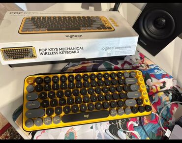 акустические системы genius со светомузыкой: Клавиатура, Logitech, Механическая, Bluetooth подключение