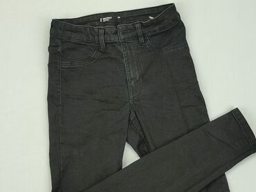 czarne jeansy z przetarciami: Jeansy, SinSay, XS, stan - Dobry