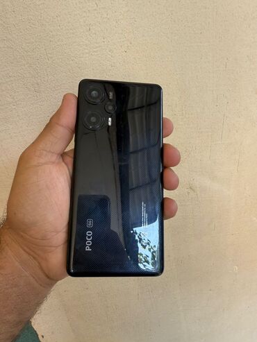 bio filtir: Poco F5, 256 GB, rəng - Qara, Sensor, Barmaq izi, Face ID