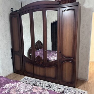 бу спальный гарнитур бишкек цены: Спальный гарнитур, Шкаф, Дерево, цвет - Коричневый