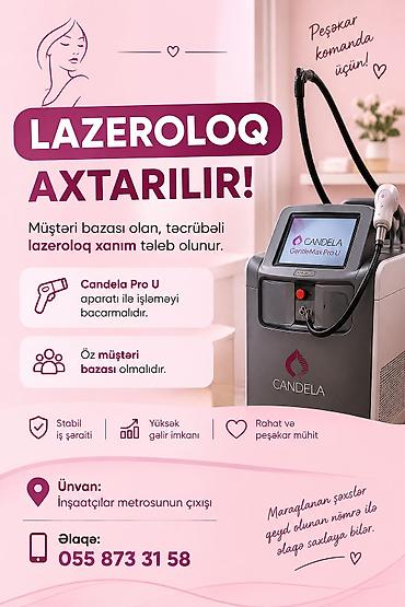 Lazer ustası tələb olunur, Faiz, 3-5 illik təcrübə