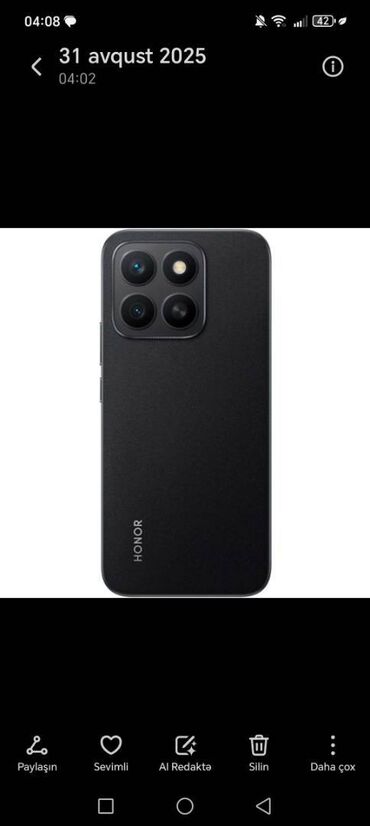 Honor: Honor 8X, rəng - Qara, Barmaq izi, Sensor, Simsiz şarj