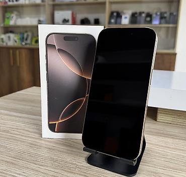 iphone x irshad telecom: IPhone 16 Pro, 256 GB, Desert Titanium, Zəmanət, Simsiz şarj, Face ID — 3