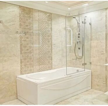 Duş kabinaları, arakəsmələr: Yeni Arakəsmə, Düzbucaqlı, Pulsuz çatdırılma — 29