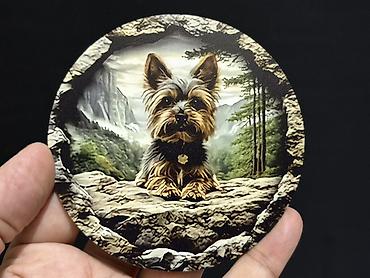 plasmas qutu: Məhsul: Yorkshire terrier temalı dəyirmi stəkanaltılar dəsti - — 6