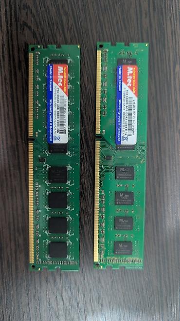 Оперативная память (RAM) для ПК: Оперативная память (RAM) для ПК, Б/у, M.tec, 4 ГБ, DDR3, 1333 МГц — 2