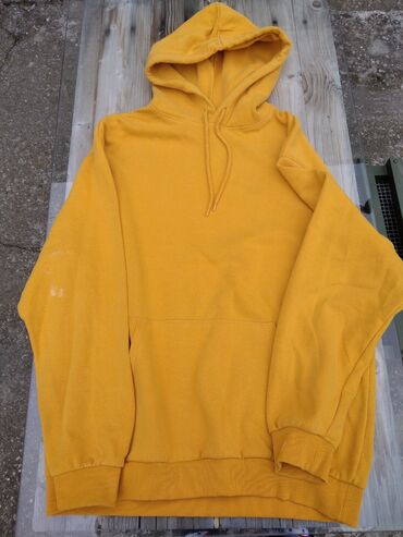 velicine dukseva: Sweatshirt, 2XL (EU 56), Zubrytskaya, color - Yellow, With a hood