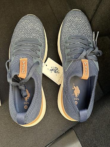 U.S. Polo Assn. brendinə aid idman üslublu ayaqqabı. Tünd göy rəngdə — 5