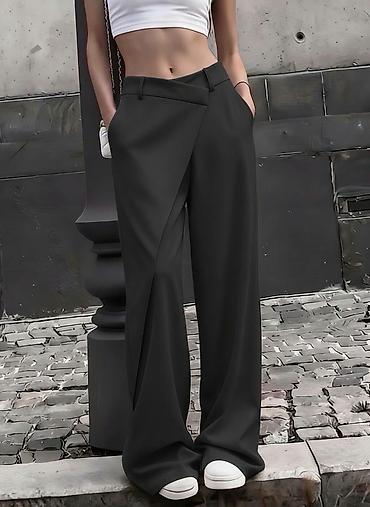 tn ts: Ženske široke pantalone sa asimetričnim preklopom Pantalone: 2500 — 3