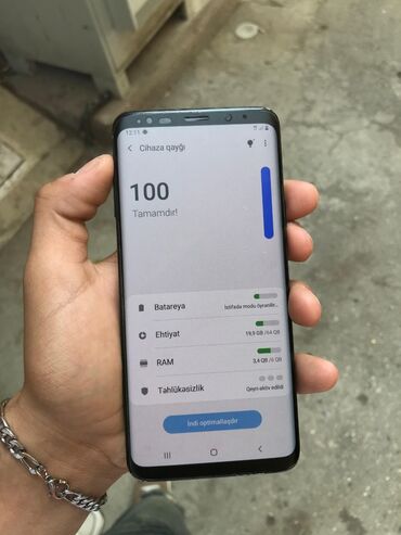Samsung: Samsung Galaxy S9 Plus, 64 GB, rəng - Qara, Sensor, Barmaq izi, Simsiz şarj