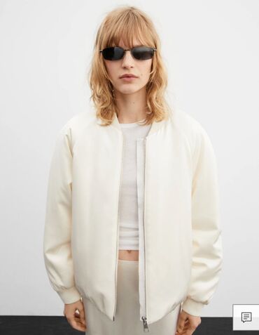 купить кожаную куртку в баку: Mango satin Bomber Jacket size S, 100 azn