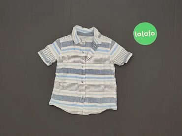 Koszuli: Koszula, 9-12 m, wzrost - 80 cm., wzór - Linia, kolor - Niebieski