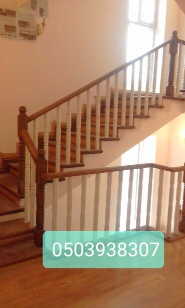 Pilləkən məhəccərləri: Taxta pilləkənlərin hazırlaması.Sərfəli qiymətdə.Zəmanət var! — 19