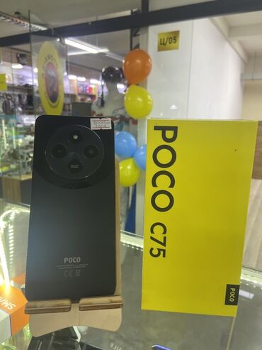 Poco: Poco C75, Б/у, 256 ГБ, цвет - Черный, В рассрочку, 2 SIM