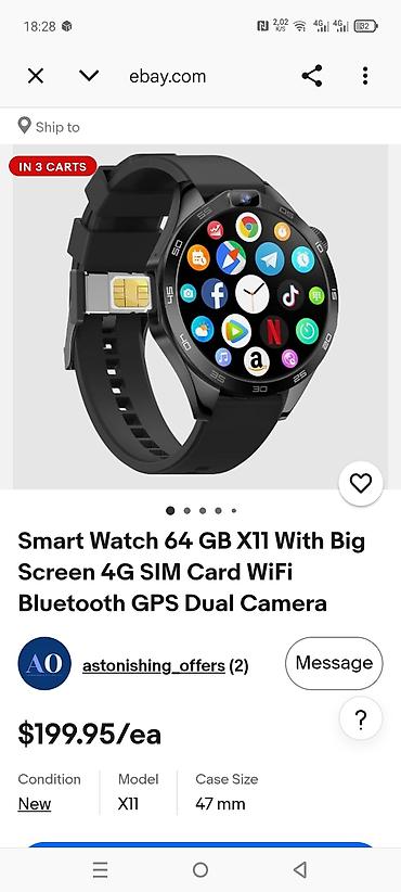 redmi watch: Smart Watch X11 – 64 GB yaddaşlı, böyük ekranlı ağıllı saat Əsas — 1
