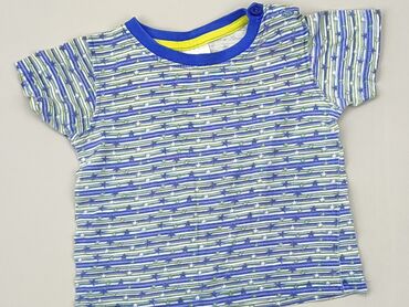 niebieska koszula satynowa: Koszulka, 9-12 m, stan - Dobry