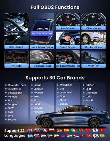 Alati za automobile: NOVO - MUCAR BT200 Lite OBD2 iOS / Android Auto Dijagnostika Novi — 6