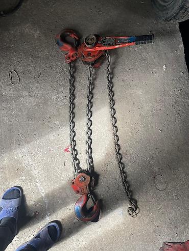 baklar və cənlər: Mexaniki zəncirli qaldırıcı (lever hoist) — 2 qarmaqlı model — 2