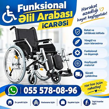 araba əlil: Funksional əlil arabası – satış və icarə xidməti Xüsusiyyətlər: - — 1