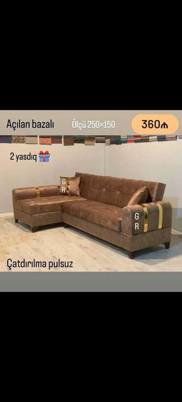 Divanlar: Künc divan, Yeni, Açılan, Bazalı, Parça, Şəhərdaxili pulsuz çatdırılma — 9