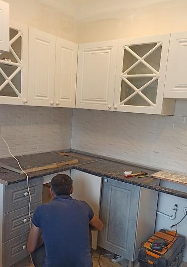 Sifarişlə mətbəx mebeli: Sifarişlə mətbəx dəsti, Özü çəkən petlələr, MDF, Kredit yoxdur, Pulsuz çatdırılma, Rayonlara çatdırılma — 29