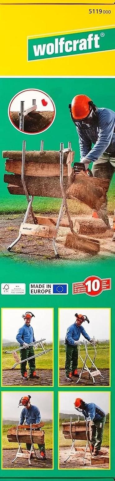 Ostala baštenska oprema: Wolfcraft držač/kolijevka za sečenje ogrevnog drveta (stalak za — 11