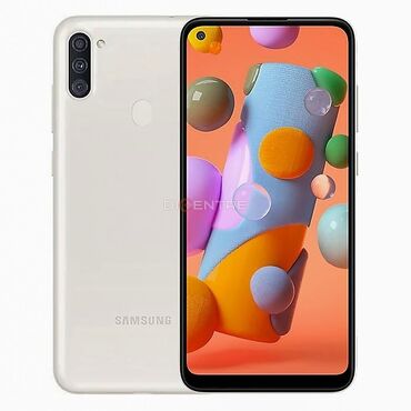 реалии с11: Samsung Galaxy A11, Колдонулган, 32 ГБ, түсү - Ак, 2 SIM