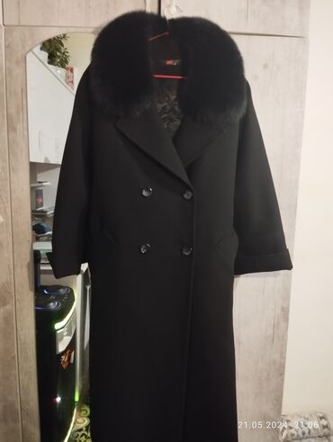 рубашка пальто: Пальто, Классика, Зима, Кашемир, По колено, 3XL (EU 46), 4XL (EU 48), 5XL (EU 50)