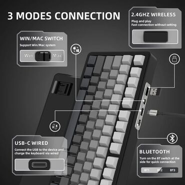 mini android telefonlar: ⌨️ Mexaniki Gaming Klaviatura — original Attack Shark X85 📦