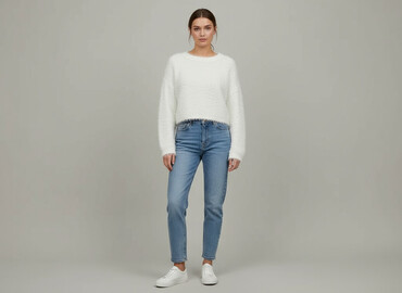 sweter z piórami zara: Zara, Sweter damski, rozmiar M