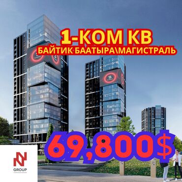 Продажа квартир: 1 комната, 61 м², Элитка, 7 этаж, ПСО (под самоотделку)