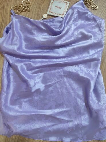 satenska majica na bretele: One size, Single-colored, color - Purple